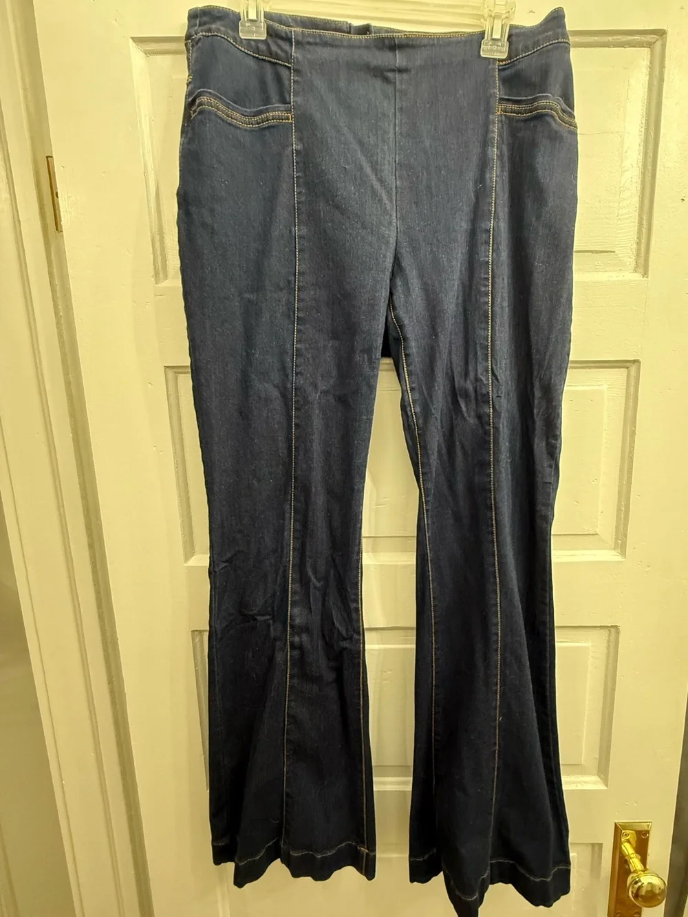 INC International Concepts Dark Blue Flare Jeans
